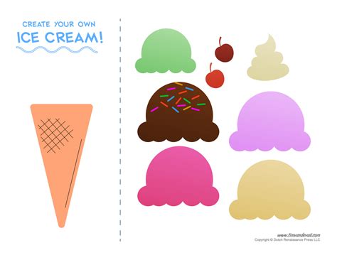 Printable 3d Ice Cream Cone Template